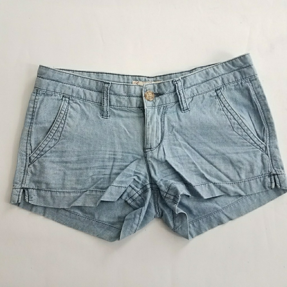 SO blue chambray women juniors shorts size 0